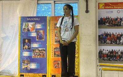 Nella foto Aurora Cavalca alle premiazioni