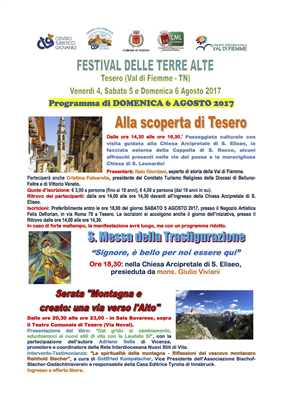 Tesero Festival Terre Alte tra i relatori Carlo Stassano